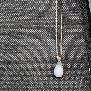 Opal topaz necklace